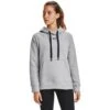 Under Armour Women's UA Rival Fleece HB Hoodie Steel Medium Heather / Black 16 Under Armour Women's UA Rival Fleece HB Hoodie Steel Medium Heather / Black -Under Armour Store s7.v5 1356317 035 fc main
