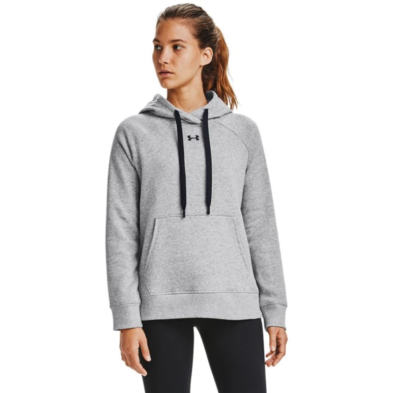 Under Armour Women's UA Rival Fleece HB Hoodie Steel Medium Heather / Black 1 Under Armour Women's UA Rival Fleece HB Hoodie Steel Medium Heather / Black