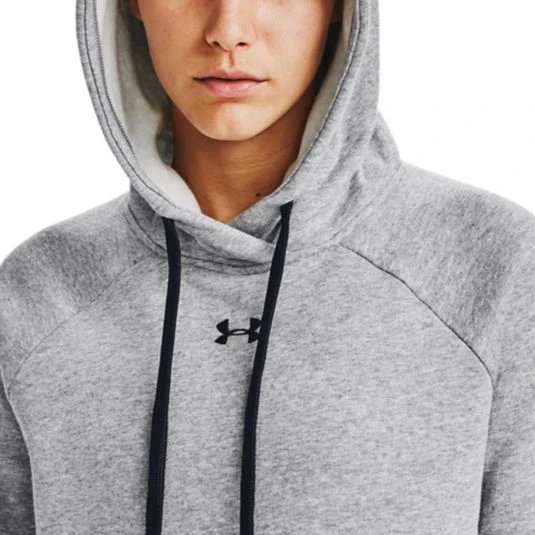 Under Armour Women's UA Rival Fleece HB Hoodie Steel Medium Heather / Black 3 Under Armour Women's UA Rival Fleece HB Hoodie Steel Medium Heather / Black - Image 3