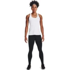 Under Armour Women's UA Favourite Wordmark Leggings Black / Aqua Foam -Under Armour Store s7.v5 1356403 003 fsf