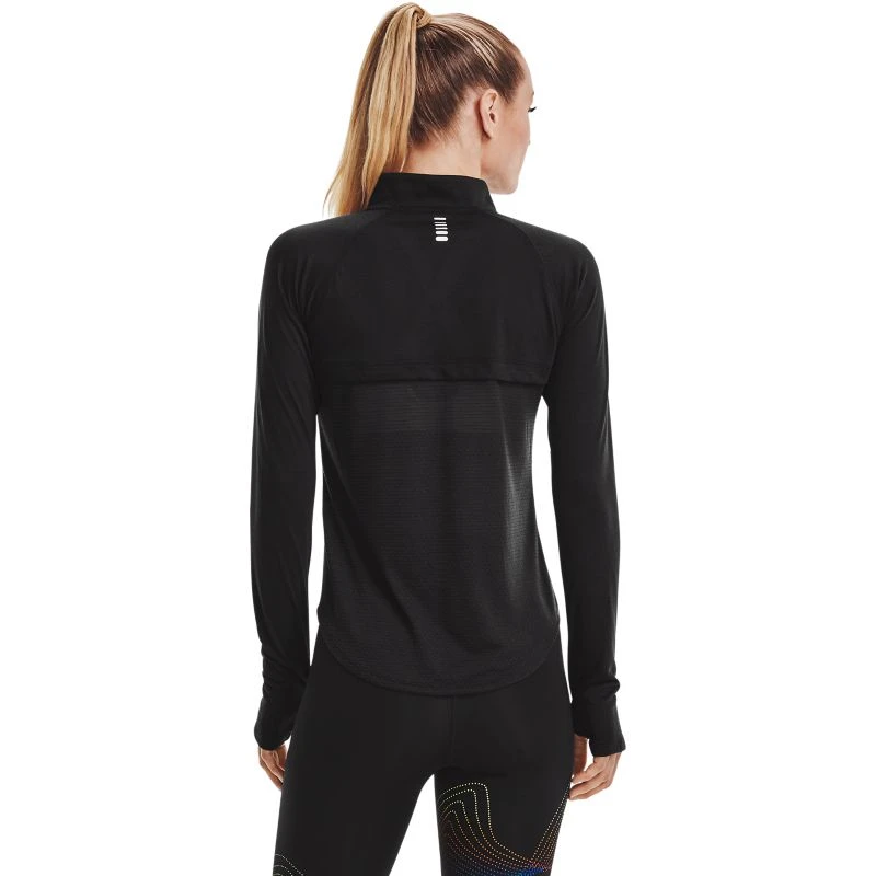 Under Armour Women's UA Streaker Run Half Zip Top Black / Reflective 2 Under Armour Women's UA Streaker Run Half Zip Top Black / Reflective - Image 2