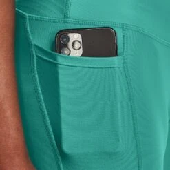 Under Armour Women's HeatGear® Armour No-Slip Waistband Capri Leggings Neptune / Sea Mist -Under Armour Store s7.v5 1365334 369 sidedet