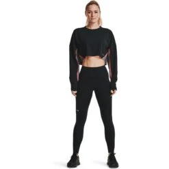 Under Armour Women's UA RUSH™ No-Slip Waistband Full-Length Leggings Black / Iridescent -Under Armour Store s7.v5 1368181 001 fsf