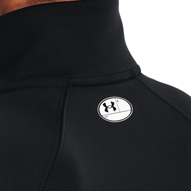 Under Armour Women's UA Authentics ColdGear® Quarter Zip Top Black / White 4 Under Armour Women's UA Authentics ColdGear® Quarter Zip Top Black / White - Image 4