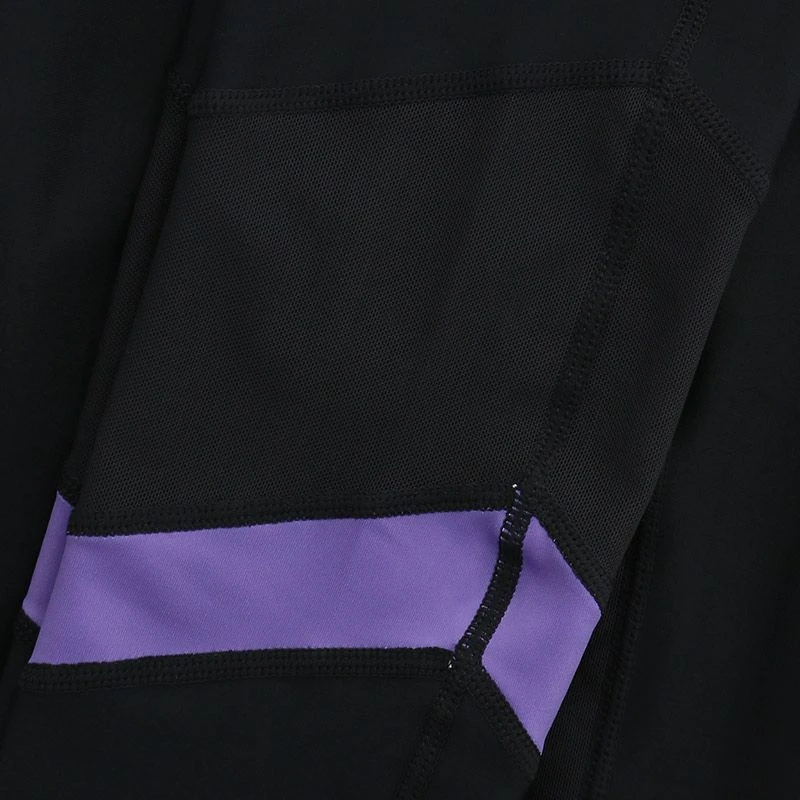 Women's Savannah 7/8 Leggings Black / Purple 6 Women's Savannah 7/8 Leggings Black / Purple - Image 6