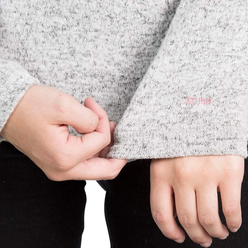 Trespass Women's Tenderness Half Zip Fleece Grey Marl 5 Trespass Women's Tenderness Half Zip Fleece Grey Marl - Image 5