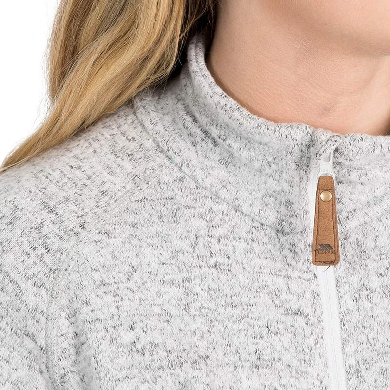 Trespass Women's Tenderness Half Zip Fleece Grey Marl 3 Trespass Women's Tenderness Half Zip Fleece Grey Marl - Image 3