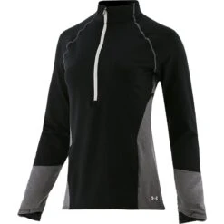 Under Armour Women's UA Cosy Half Zip Top Black / White