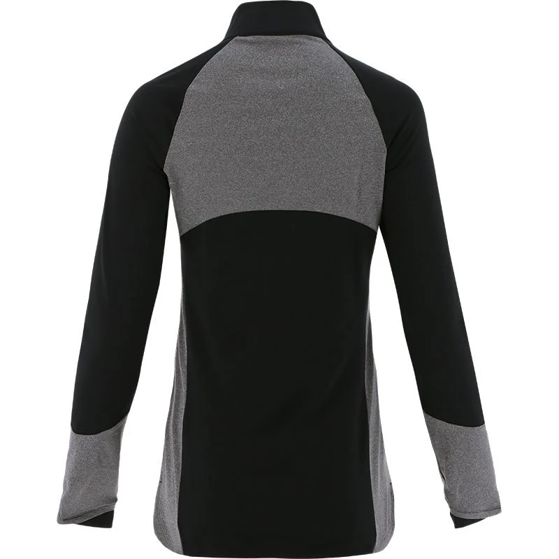 Under Armour Women's UA Cosy Half Zip Top Black / White 2 Under Armour Women's UA Cosy Half Zip Top Black / White - Image 2