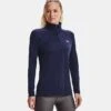 Under Armour Women's Tech™ Half Zip Twist Midnight Navy / Cadet / Metallic Silver 4 Under Armour Women's Tech™ Half Zip Twist Midnight Navy / Cadet / Metallic Silver -Under Armour Store v5 1320128 410 fc