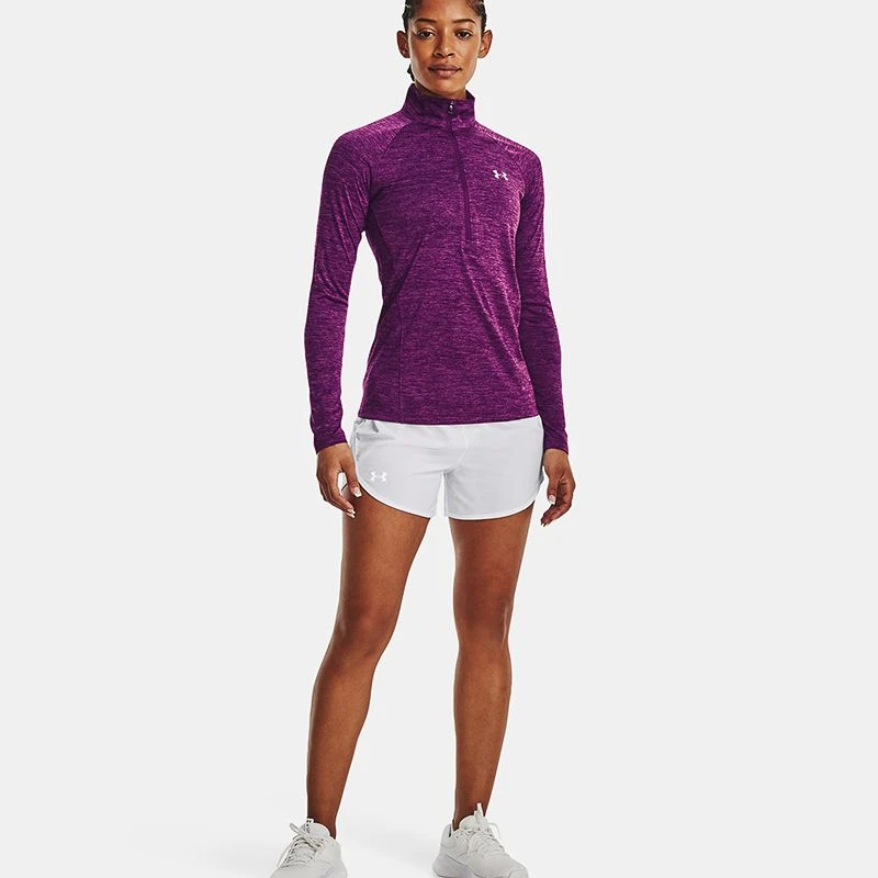 Under Armour Women's Tech™ Half Zip Twist Rivalry / Strobe / Metallic Silver 5 Under Armour Women's Tech™ Half Zip Twist Rivalry / Strobe / Metallic Silver - Image 5