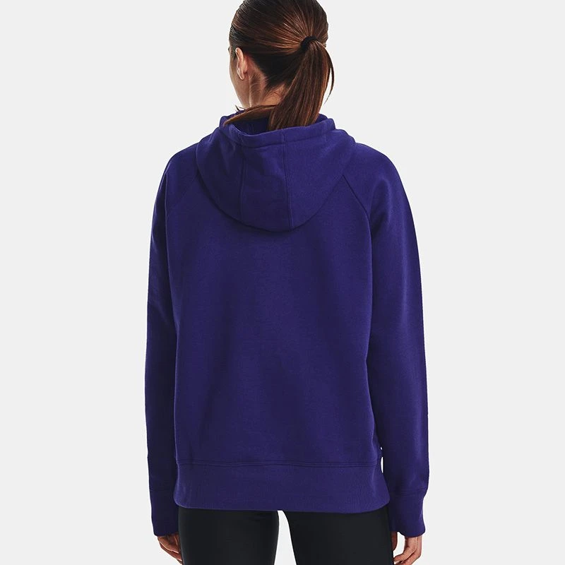 Under Armour Women's UA Rival Fleece HB Hoodie Sonar Blue / White 2 Under Armour Women's UA Rival Fleece HB Hoodie Sonar Blue / White - Image 2