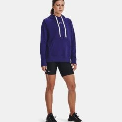 Under Armour Women's UA Rival Fleece HB Hoodie Sonar Blue / White 11 Under Armour Women's UA Rival Fleece HB Hoodie Sonar Blue / White -Under Armour Store v5 1356317 468 fsf