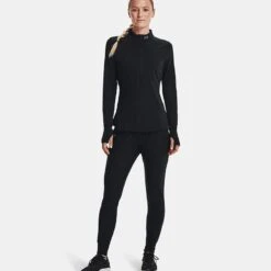 Under Armour Women's UA Qualifier Run 2.0 Half Zip Black / Black / Reflective -Under Armour Store v5 1365632 001 fsf