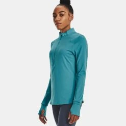 Under Armour Women's UA Qualifier Run 2.0 Half Zip Glacierblue / Glacier Blue / Reflective -Under Armour Store v5 1365632 433 fc
