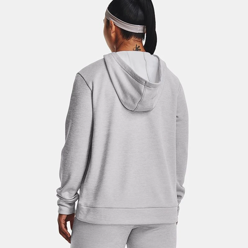 Under Armour Women's Armour Fleece® Left Chest Hoodie Halo Gray Light Heather / Black 2 Under Armour Women's Armour Fleece® Left Chest Hoodie Halo Gray Light Heather / Black - Image 2