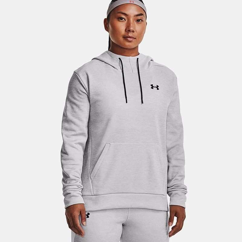 Under Armour Women's Armour Fleece® Left Chest Hoodie Halo Gray Light Heather / Black 1 Under Armour Women's Armour Fleece® Left Chest Hoodie Halo Gray Light Heather / Black