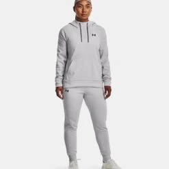 Under Armour Women's Armour Fleece® Left Chest Hoodie Halo Gray Light Heather / Black 6 Under Armour Women's Armour Fleece® Left Chest Hoodie Halo Gray Light Heather / Black -Under Armour Store v5 1373055 014 fsf