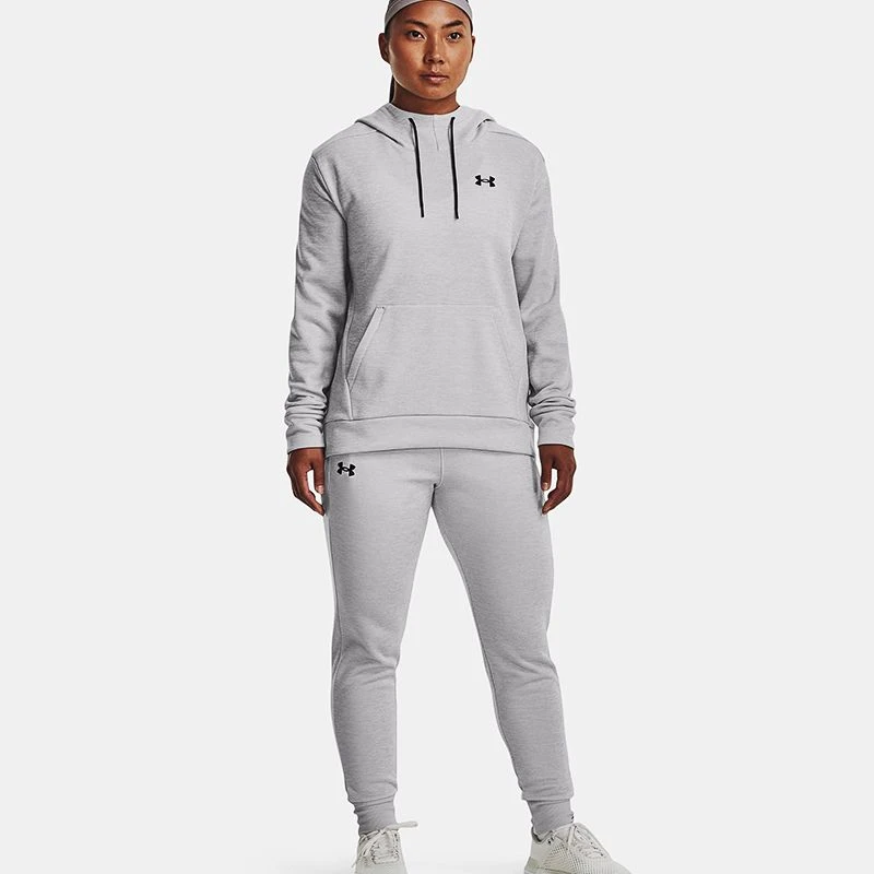 Under Armour Women's Armour Fleece® Left Chest Hoodie Halo Gray Light Heather / Black 3 Under Armour Women's Armour Fleece® Left Chest Hoodie Halo Gray Light Heather / Black - Image 3